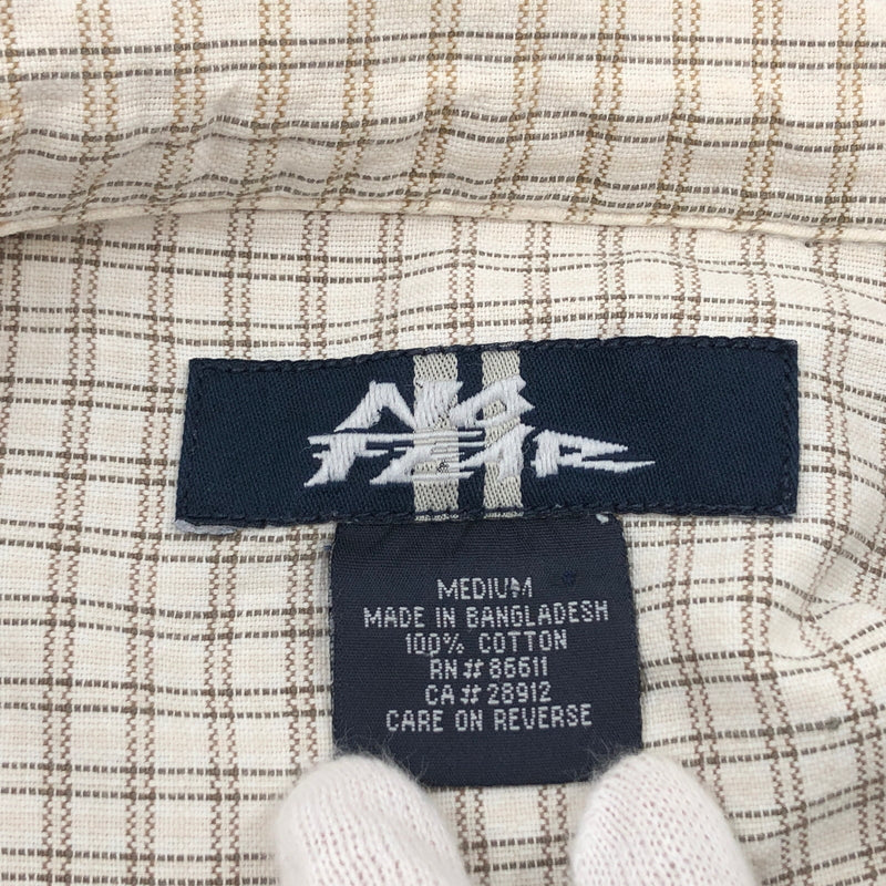 【中古品】【メンズ】 NO FEAR ノーフィア COTTON CHECK L/S SHIRT コットン チェック 長袖シャツ カジュアルシャツ トップス 146-260808-hn-05-fur サイズ：M カラー：ブラウン/ベージュ 万代Net店