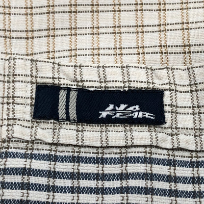 【中古品】【メンズ】 NO FEAR ノーフィア COTTON CHECK L/S SHIRT コットン チェック 長袖シャツ カジュアルシャツ トップス 146-260808-hn-05-fur サイズ：M カラー：ブラウン/ベージュ 万代Net店