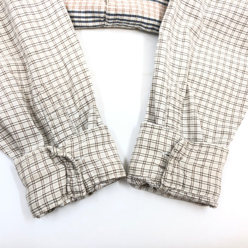 【中古品】【メンズ】 NO FEAR ノーフィア COTTON CHECK L/S SHIRT コットン チェック 長袖シャツ カジュアルシャツ トップス 146-260808-hn-05-fur サイズ：M カラー：ブラウン/ベージュ 万代Net店