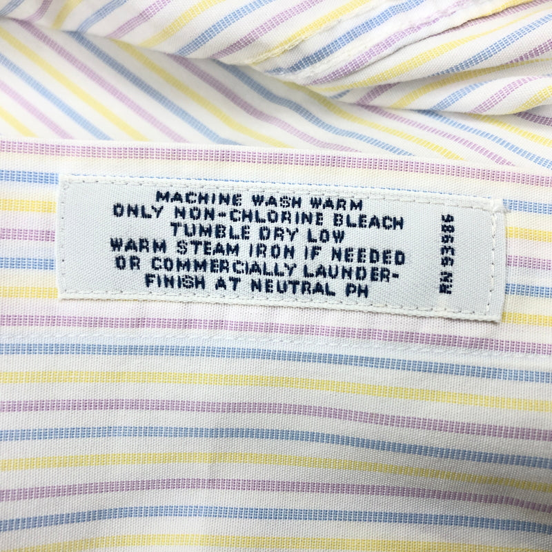 【中古品】【メンズ】 BROOKS BROTHERS ブルックスブラザーズ SLIM FIT L/S STRIPE SHIRT スリムフィット 長袖ストライプシャツ カジュアルシャツ トップス 146-260808-hn-06-fur サイズ：18-35 カラー：マルチカラー 万代Net店