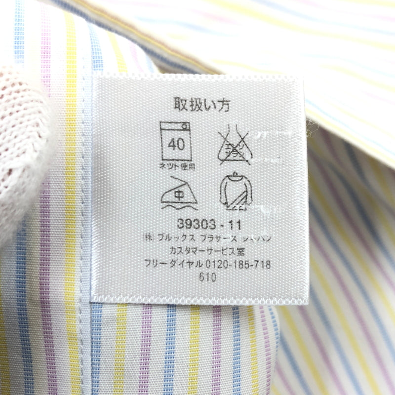 【中古品】【メンズ】 BROOKS BROTHERS ブルックスブラザーズ SLIM FIT L/S STRIPE SHIRT スリムフィット 長袖ストライプシャツ カジュアルシャツ トップス 146-260808-hn-06-fur サイズ：18-35 カラー：マルチカラー 万代Net店