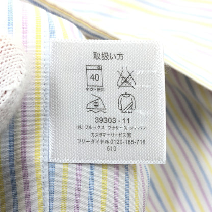 【中古品】【メンズ】 BROOKS BROTHERS ブルックスブラザーズ SLIM FIT L/S STRIPE SHIRT スリムフィット 長袖ストライプシャツ カジュアルシャツ トップス 146-260808-hn-06-fur サイズ：18-35 カラー：マルチカラー 万代Net店
