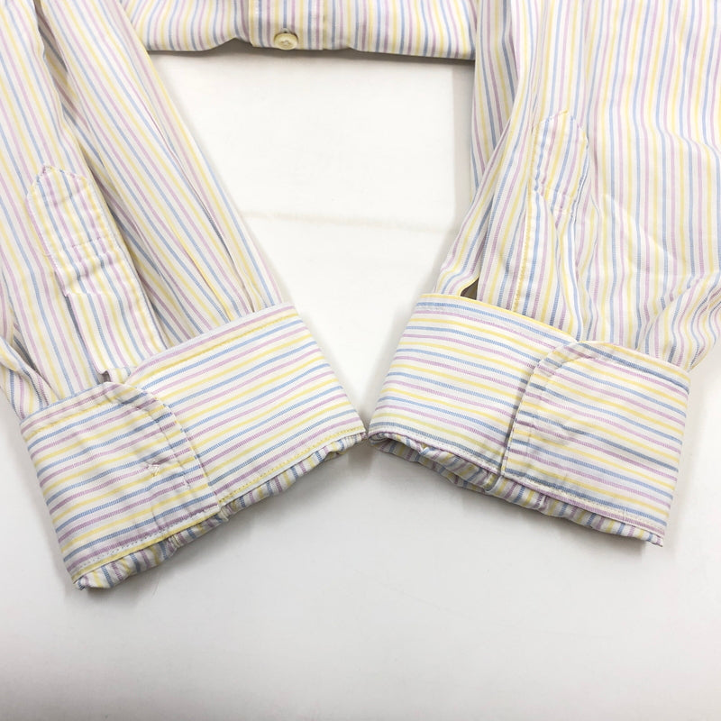 【中古品】【メンズ】 BROOKS BROTHERS ブルックスブラザーズ SLIM FIT L/S STRIPE SHIRT スリムフィット 長袖ストライプシャツ カジュアルシャツ トップス 146-260808-hn-06-fur サイズ：18-35 カラー：マルチカラー 万代Net店