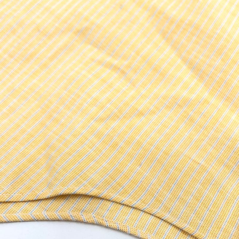 【中古品】【メンズ】 USED ユーズド 推定70S S/S BD STRIPE SHIRT 半袖 ボタンダウン ストライプシャツ ヴィンテージ トップス 146-260808-hn-07-fur サイズ：16 カラー：イエロー 万代Net店