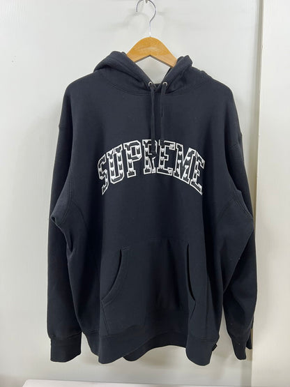 【中古品】【メンズ】 Supreme シュプリーム HEARTS ARC HOODED SWEATSHIRT フーデッド スウェットシャツ 142-250604-ks-01-min サイズ：L カラー：ブラック 万代Net店