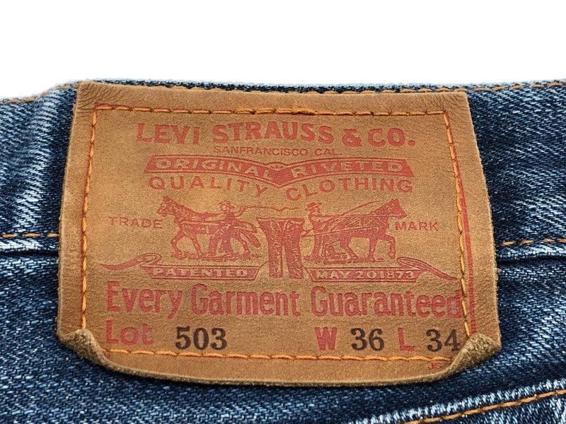 【中古品】【メンズ】 LEVI'S リーバイス DENIM PANTS 503-03 刻印J09 デニムパンツ ボトムス 158-260523-sa-02-fur サイズ：36×34 カラー：インディゴ 万代Net店