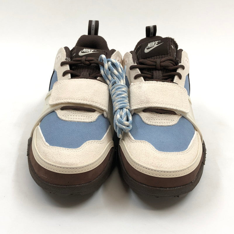 【現状渡し品】【メンズ】 NIKE ナイキ × TRAVIS SCOTT トラヴィススコット ZOOM FIELD JAXX HQ3072-400 ズーム フィールド ジャックス スニーカー シューズ 靴 160-250917-hn-03-fur サイズ：27.0cm US 9 カラー：ペールブルー/アイボリー/ブラウン系 万代Net店