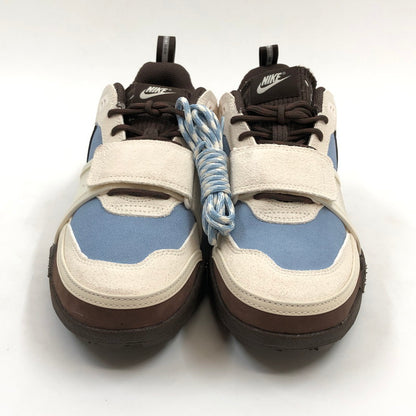 【現状渡し品】【メンズ】 NIKE ナイキ × TRAVIS SCOTT トラヴィススコット ZOOM FIELD JAXX HQ3072-400 ズーム フィールド ジャックス スニーカー シューズ 靴 160-250917-hn-03-fur サイズ：27.0cm US 9 カラー：ペールブルー/アイボリー/ブラウン系 万代Net店