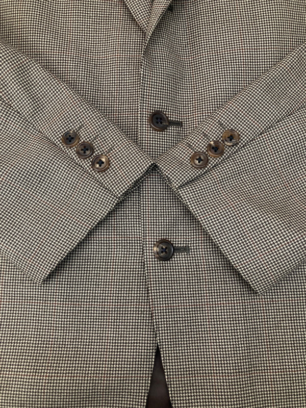 【中古品】【メンズ】 J.PRESS ジェイプレス AUTHENTIC MODEL HOUNDSTOOTH WOOLSUITJACKET YA-0304 オーセンティックモデルハウンドトゥースウールスーツジャケット アウター 145-260826-YS-03-hon サイズ：C96-W82-T180 カラー：ブラウン 万代Net店