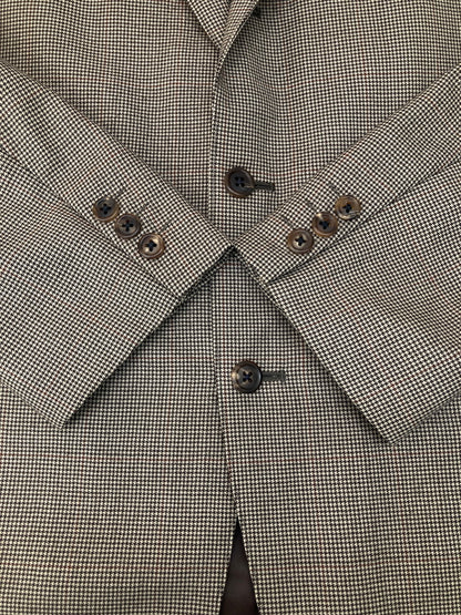 【中古品】【メンズ】 J.PRESS ジェイプレス AUTHENTIC MODEL HOUNDSTOOTH WOOLSUITJACKET YA-0304 オーセンティックモデルハウンドトゥースウールスーツジャケット アウター 145-260826-YS-03-hon サイズ：C96-W82-T180 カラー：ブラウン 万代Net店