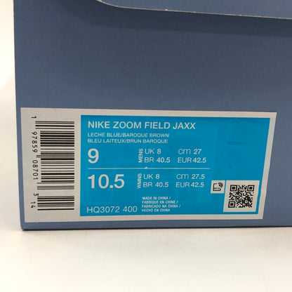 【現状渡し品】【メンズ】 NIKE ナイキ × TRAVIS SCOTT トラヴィススコット ZOOM FIELD JAXX HQ3072-400 ズーム フィールド ジャックス スニーカー シューズ 靴 160-250917-hn-03-fur サイズ：27.0cm US 9 カラー：ペールブルー/アイボリー/ブラウン系 万代Net店