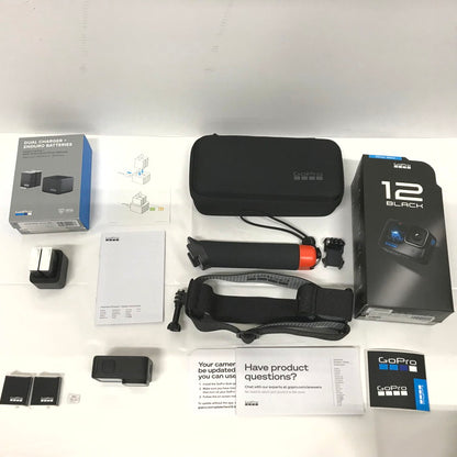 【中古品】 GoPro HERO12 BLACK CHDRB-121-FW & デュアルバッテリーチャージャー＋Enduroバッテリーセット ADDBD-211-JV 094-250331-YS-1-fuz 万代Net店