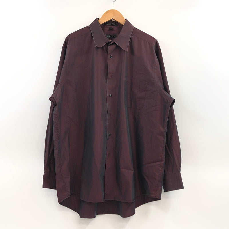 【現状渡し品】【メンズ】 REGIS レジス L/S SHIRT USA製 長袖シャツ カジュアルシャツ トップス 146-260809-hn-05-fur サイズ：17 1/2 カラー：ワインレッド 万代Net店