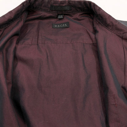【現状渡し品】【メンズ】 REGIS レジス L/S SHIRT USA製 長袖シャツ カジュアルシャツ トップス 146-260809-hn-05-fur サイズ：17 1/2 カラー：ワインレッド 万代Net店