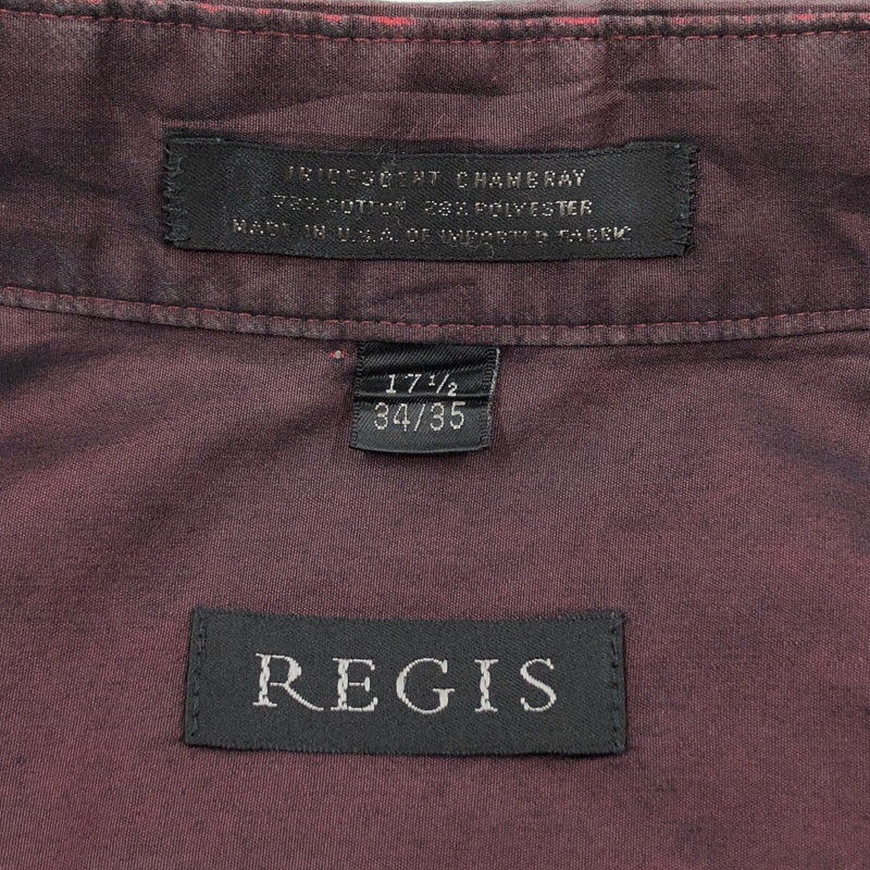 【現状渡し品】【メンズ】 REGIS レジス L/S SHIRT USA製 長袖シャツ カジュアルシャツ トップス 146-260809-hn-05-fur サイズ：17 1/2 カラー：ワインレッド 万代Net店