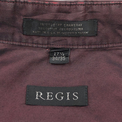 【現状渡し品】【メンズ】 REGIS レジス L/S SHIRT USA製 長袖シャツ カジュアルシャツ トップス 146-260809-hn-05-fur サイズ：17 1/2 カラー：ワインレッド 万代Net店