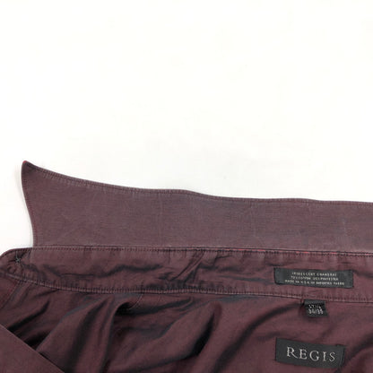 【現状渡し品】【メンズ】 REGIS レジス L/S SHIRT USA製 長袖シャツ カジュアルシャツ トップス 146-260809-hn-05-fur サイズ：17 1/2 カラー：ワインレッド 万代Net店