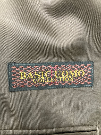【中古品】【メンズ】 BASIC UOMO COLLECTION ベーシック ウオモ コレクション STRIPE WOOL SETUP SUIT 163-1021-55 ストライプウールセットアップスーツ アウター 147-260826-YS-06-hon サイズ：(90-76-170) パンツ(YA5) カラー：ダークブラウン 万代Net店