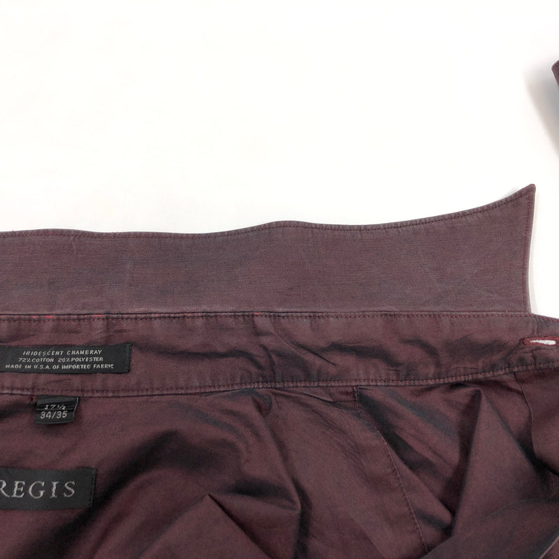 【現状渡し品】【メンズ】 REGIS レジス L/S SHIRT USA製 長袖シャツ カジュアルシャツ トップス 146-260809-hn-05-fur サイズ：17 1/2 カラー：ワインレッド 万代Net店