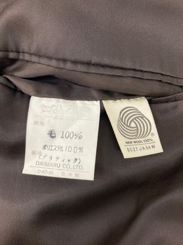 【中古品】【メンズ】 BASIC UOMO COLLECTION ベーシック ウオモ コレクション STRIPE WOOL SETUP SUIT 163-1021-55 ストライプウールセットアップスーツ アウター 147-260826-YS-06-hon サイズ：(90-76-170) パンツ(YA5) カラー：ダークブラウン 万代Net店