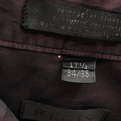 【現状渡し品】【メンズ】 REGIS レジス L/S SHIRT USA製 長袖シャツ カジュアルシャツ トップス 146-260809-hn-05-fur サイズ：17 1/2 カラー：ワインレッド 万代Net店