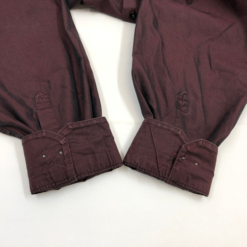 【現状渡し品】【メンズ】 REGIS レジス L/S SHIRT USA製 長袖シャツ カジュアルシャツ トップス 146-260809-hn-05-fur サイズ：17 1/2 カラー：ワインレッド 万代Net店