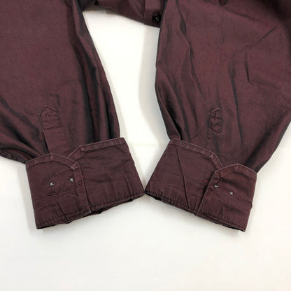 【現状渡し品】【メンズ】 REGIS レジス L/S SHIRT USA製 長袖シャツ カジュアルシャツ トップス 146-260809-hn-05-fur サイズ：17 1/2 カラー：ワインレッド 万代Net店