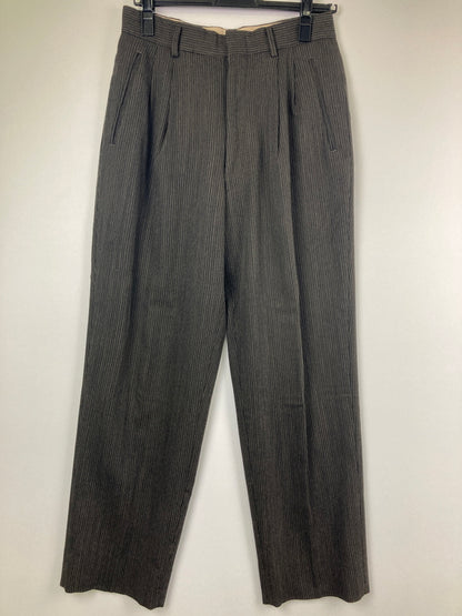 【中古品】【メンズ】 BASIC UOMO COLLECTION ベーシック ウオモ コレクション STRIPE WOOL SETUP SUIT 163-1021-55 ストライプウールセットアップスーツ アウター 147-260826-YS-06-hon サイズ：(90-76-170) パンツ(YA5) カラー：ダークブラウン 万代Net店