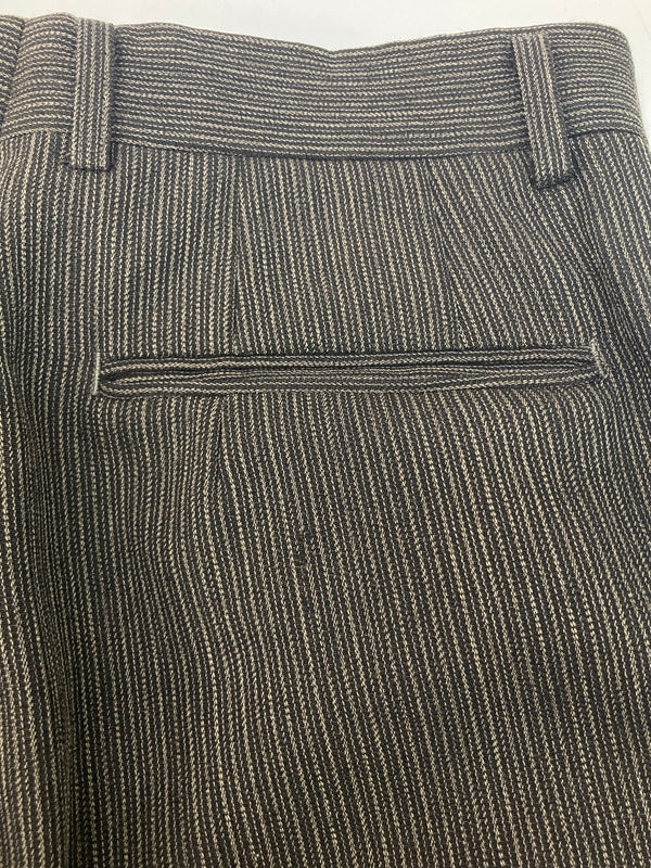 【中古品】【メンズ】 BASIC UOMO COLLECTION ベーシック ウオモ コレクション STRIPE WOOL SETUP SUIT 163-1021-55 ストライプウールセットアップスーツ アウター 147-260826-YS-06-hon サイズ：(90-76-170) パンツ(YA5) カラー：ダークブラウン 万代Net店