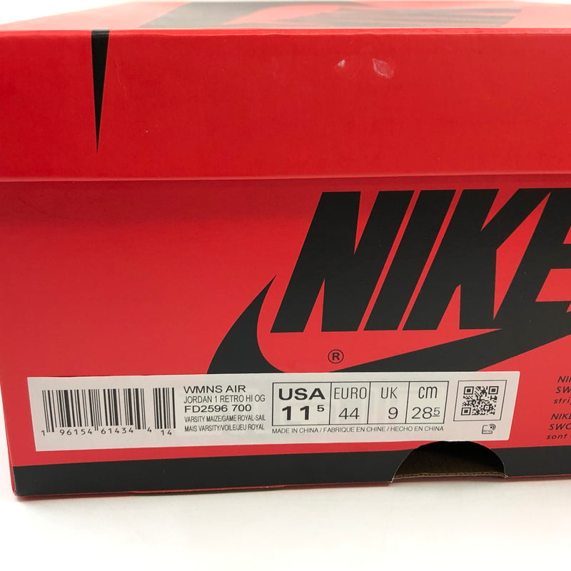 【中古美品】【メンズ】 NIKE ナイキ WOMEN'S AIR JORDAN 1 HIGH OG FD2596-700 ウィメンズ エアジョーダン1 ハイ OG スニーカー シューズ 靴 160-260523-hn-03-fur サイズ：28.5cm US11.5 カラー：イエロー/ブルー系 万代Net店