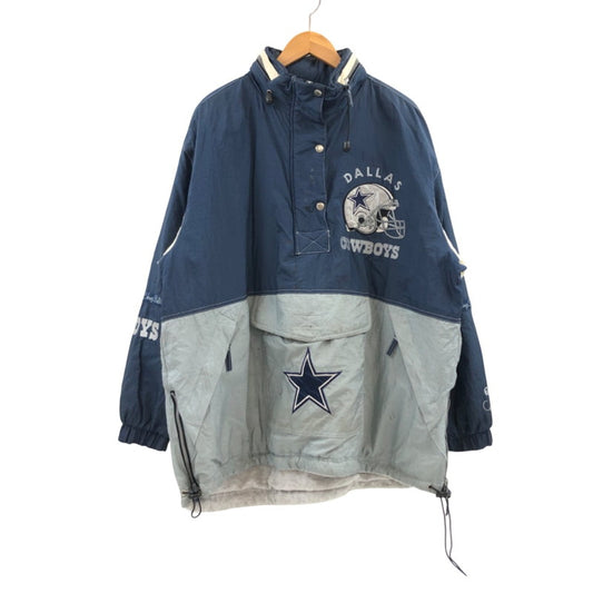 【ジャンク品】【メンズ】 NFL ナショナル・フットボール・リーグ DALLAS COWBOYS ダラス カウボーイズ ナイロンジャケット アウター 146-251213-hn-03-fur サイズ：L/G カラー：ネイビー/グレー系 万代Net店