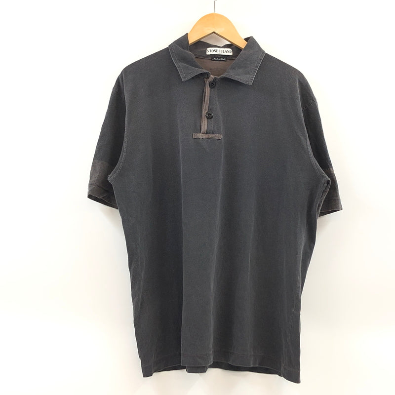 【現状渡し品】【メンズ】 STONE ISLAND ストーンアイランド 00S S/S SHIRT 半袖シャツ カジュアルシャツ トップス 141-260809-hn-10-fur サイズ：L カラー：チャコール系 万代Net店