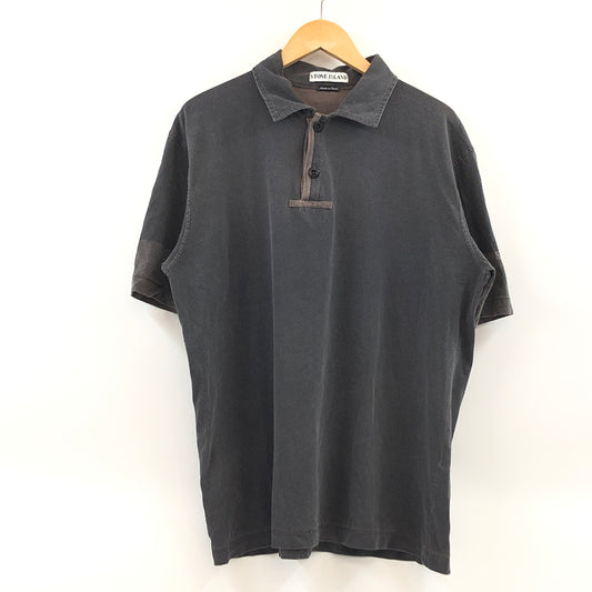 【現状渡し品】【メンズ】 STONE ISLAND ストーンアイランド 00S S/S SHIRT 半袖シャツ カジュアルシャツ トップス 141-260809-hn-10-fur サイズ：L カラー：チャコール系 万代Net店