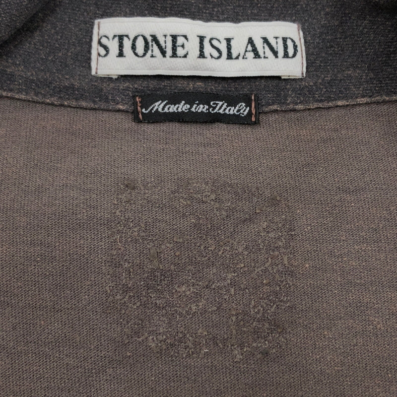 【現状渡し品】【メンズ】 STONE ISLAND ストーンアイランド 00S S/S SHIRT 半袖シャツ カジュアルシャツ トップス 141-260809-hn-10-fur サイズ：L カラー：チャコール系 万代Net店