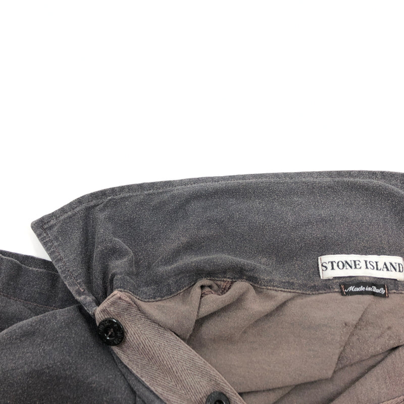 【現状渡し品】【メンズ】 STONE ISLAND ストーンアイランド 00S S/S SHIRT 半袖シャツ カジュアルシャツ トップス 141-260809-hn-10-fur サイズ：L カラー：チャコール系 万代Net店
