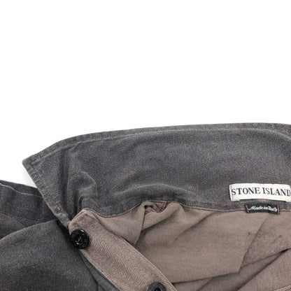 【現状渡し品】【メンズ】 STONE ISLAND ストーンアイランド 00S S/S SHIRT 半袖シャツ カジュアルシャツ トップス 141-260809-hn-10-fur サイズ：L カラー：チャコール系 万代Net店
