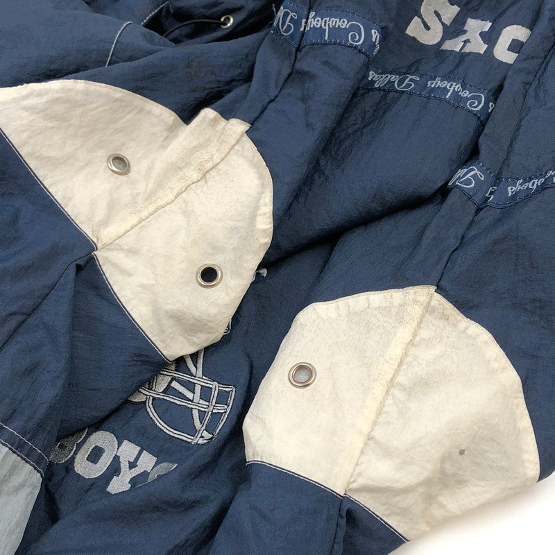 【ジャンク品】【メンズ】 NFL ナショナル・フットボール・リーグ DALLAS COWBOYS ダラス カウボーイズ ナイロンジャケット アウター 146-251213-hn-03-fur サイズ：L/G カラー：ネイビー/グレー系 万代Net店