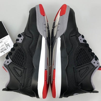 【中古美品】【キッズ】 NIKE ナイキ BQ7669-006/PS AIR JORDAN 4 RETRO BRED REIMAGINED ナイキ キッズ　スニーカー 160-251002-SY-03-iwa サイズ：17CM カラー：BLACK系 万代Net店