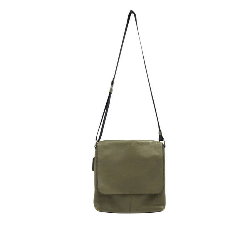 【現状渡し品】【メンズ】 COACH コーチ F71721 レザーショルダーバッグ カバン 180-251213-hn-05-fur カラー：グリーン系 万代Net店