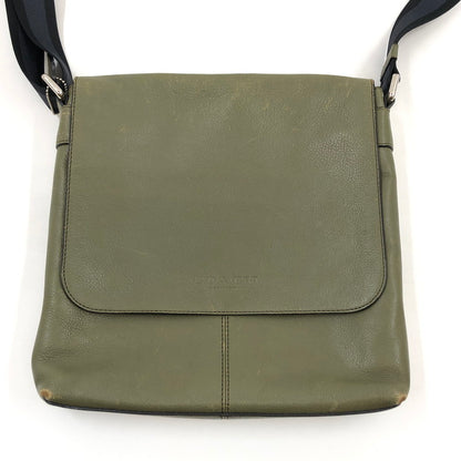 【現状渡し品】【メンズ】 COACH コーチ F71721 レザーショルダーバッグ カバン 180-251213-hn-05-fur カラー：グリーン系 万代Net店