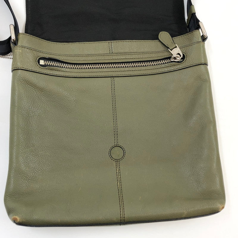 【現状渡し品】【メンズ】 COACH コーチ F71721 レザーショルダーバッグ カバン 180-251213-hn-05-fur カラー：グリーン系 万代Net店