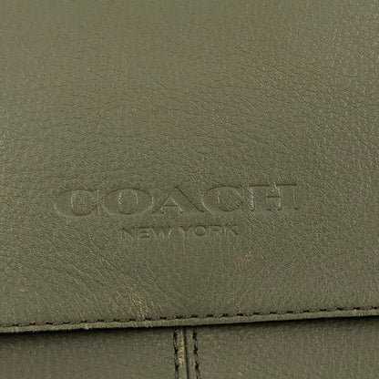 【現状渡し品】【メンズ】 COACH コーチ F71721 レザーショルダーバッグ カバン 180-251213-hn-05-fur カラー：グリーン系 万代Net店