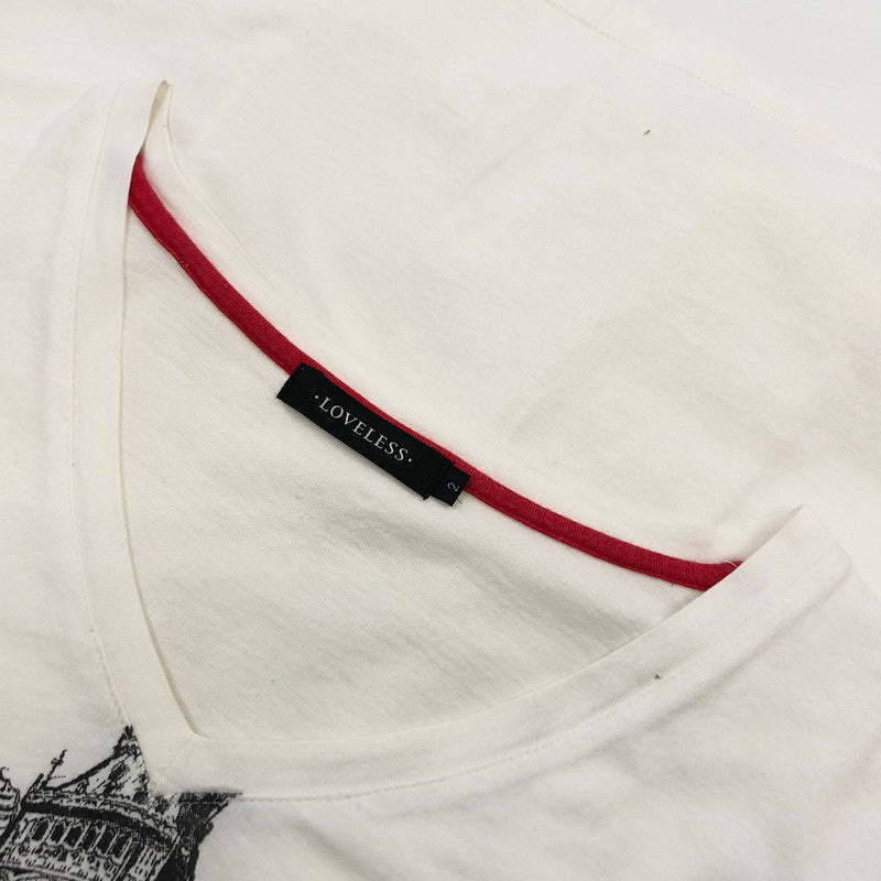【現状渡し品】【メンズ】 LOVELESS ラブレス 半袖Tシャツ トップス 140-251213-hn-06-fur サイズ：2 カラー：ホワイト 万代Net店