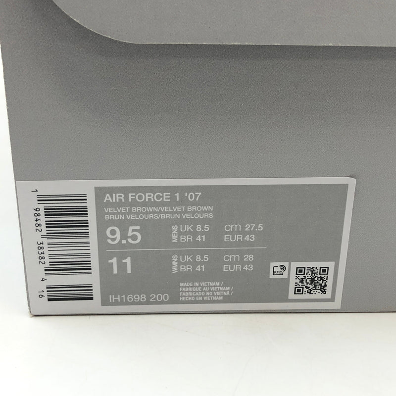 【中古美品】【メンズ】 NIKE ナイキ AIR FORCE 1 LOW '07 ”VELVET BROWN" IH1698-200 エアフォース1 ロー '07 ベルベットブラウン スニーカー シューズ 靴 160-260524-hn-08-fur サイズ：27.5cm US9.5 カラー：ベルベットブラウン 万代Net店