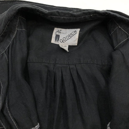 【現状渡し品】【メンズ】 GOOUCH リネンシャツ カジュアルシャツ 長袖 トップス 146-251214-hn-05-fur サイズ：M カラー：ブラック 万代Net店