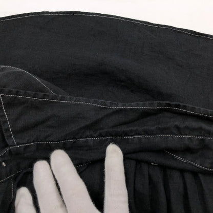 【現状渡し品】【メンズ】 GOOUCH リネンシャツ カジュアルシャツ 長袖 トップス 146-251214-hn-05-fur サイズ：M カラー：ブラック 万代Net店