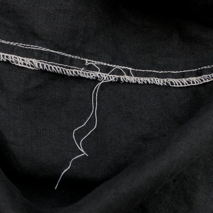 【現状渡し品】【メンズ】 GOOUCH リネンシャツ カジュアルシャツ 長袖 トップス 146-251214-hn-05-fur サイズ：M カラー：ブラック 万代Net店