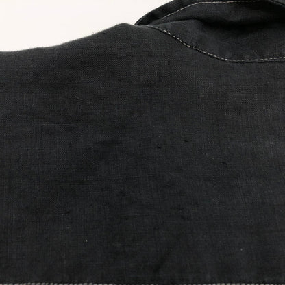 【現状渡し品】【メンズ】 GOOUCH リネンシャツ カジュアルシャツ 長袖 トップス 146-251214-hn-05-fur サイズ：M カラー：ブラック 万代Net店