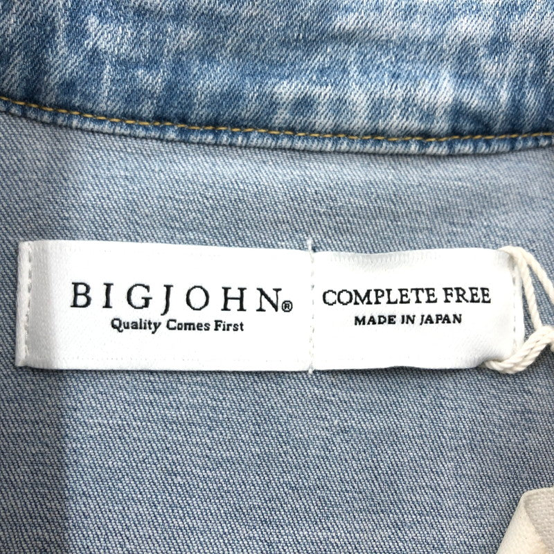 【中古品】【メンズ】 BIG JOHN ビッグジョン デニムシャツ カジュアルシャツ トップス 145-251214-hn-06-fur サイズ：S カラー：ブルー系 万代Net店
