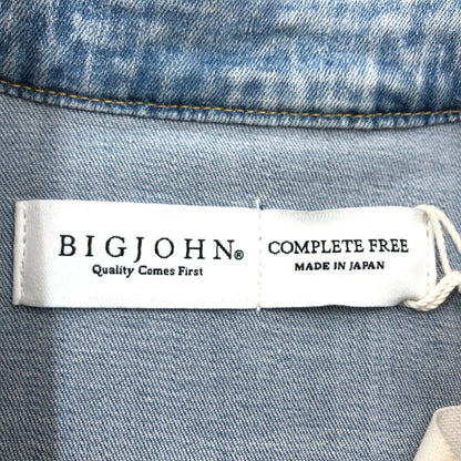 【中古品】【メンズ】 BIG JOHN ビッグジョン デニムシャツ カジュアルシャツ トップス 145-251214-hn-06-fur サイズ：S カラー：ブルー系 万代Net店